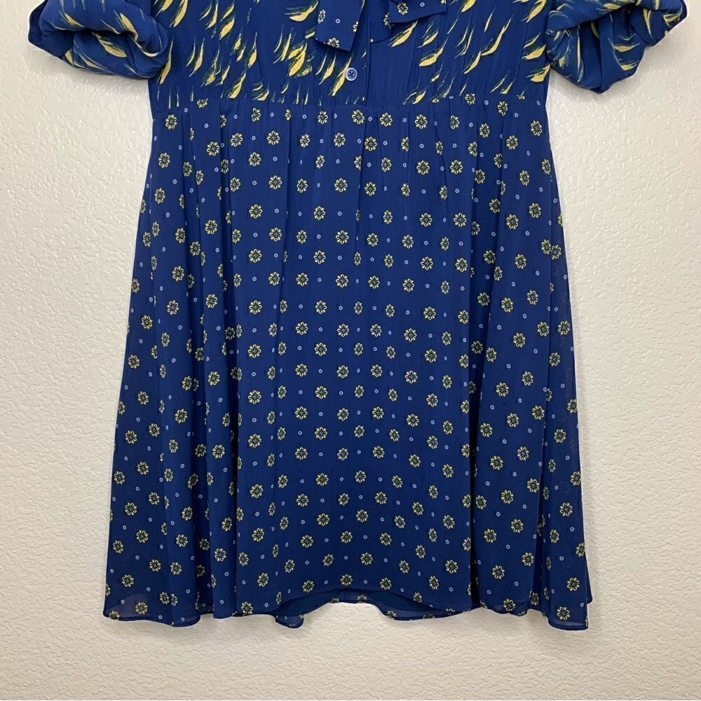 Alice + Olivia Silk Blend Neka Printed Tie-Neck Dress, Size Large - Picture 5 of 13